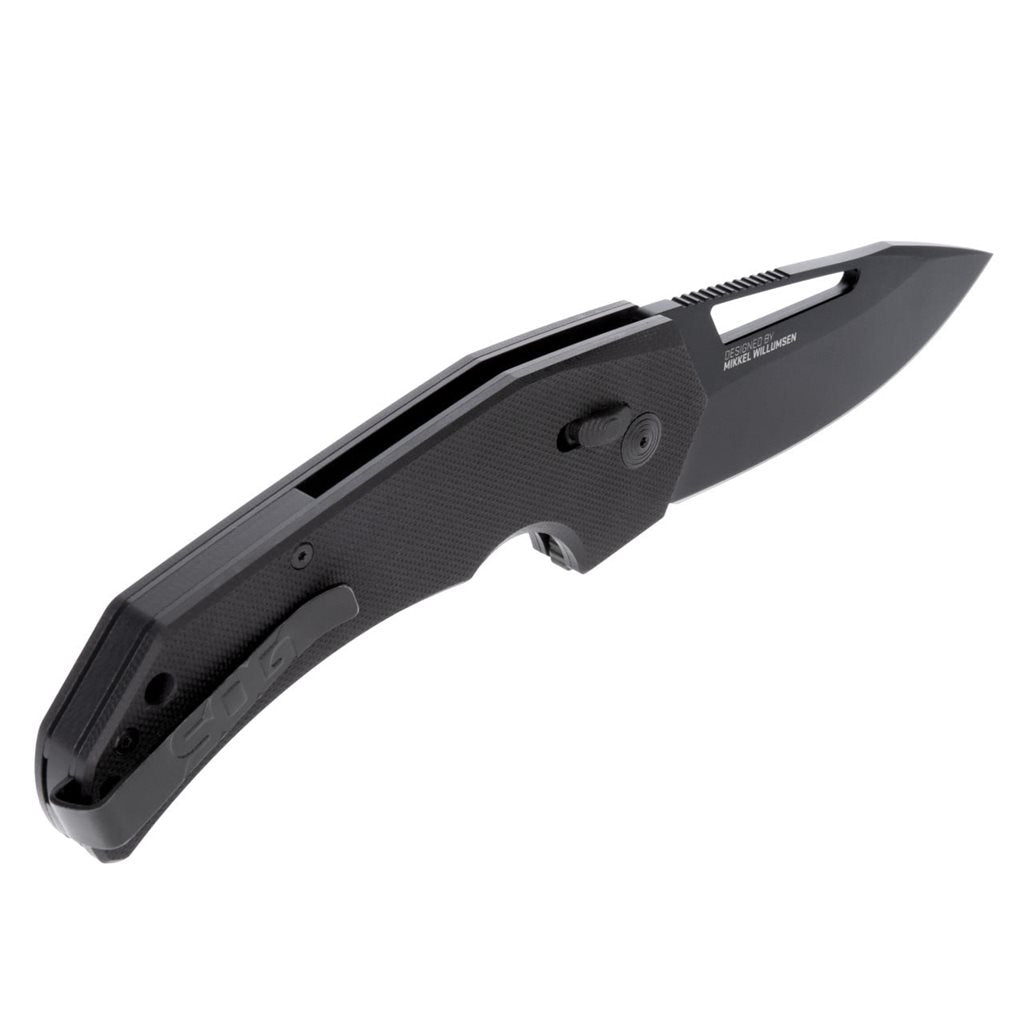 Cuchillo plegable PROHEN XR Mikkel Willumsen, hoja drop point negra en CRYO D2