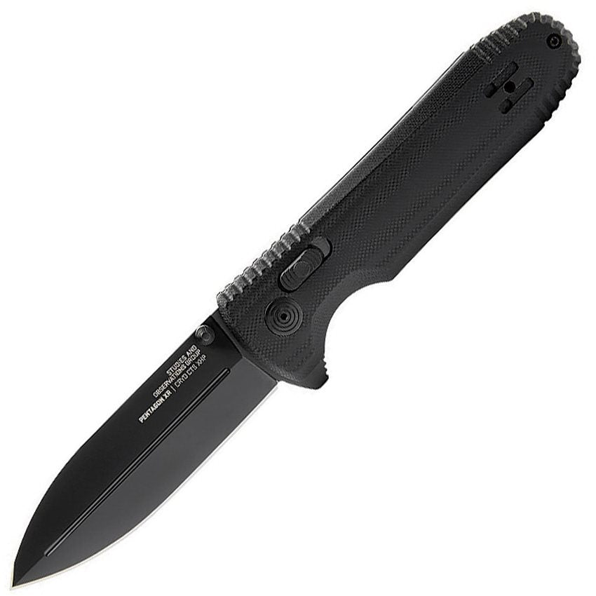 Navaja plegable PENTAGON XR BLACKOUT con hoja lisa CRYO CTS XHP y mango G10
