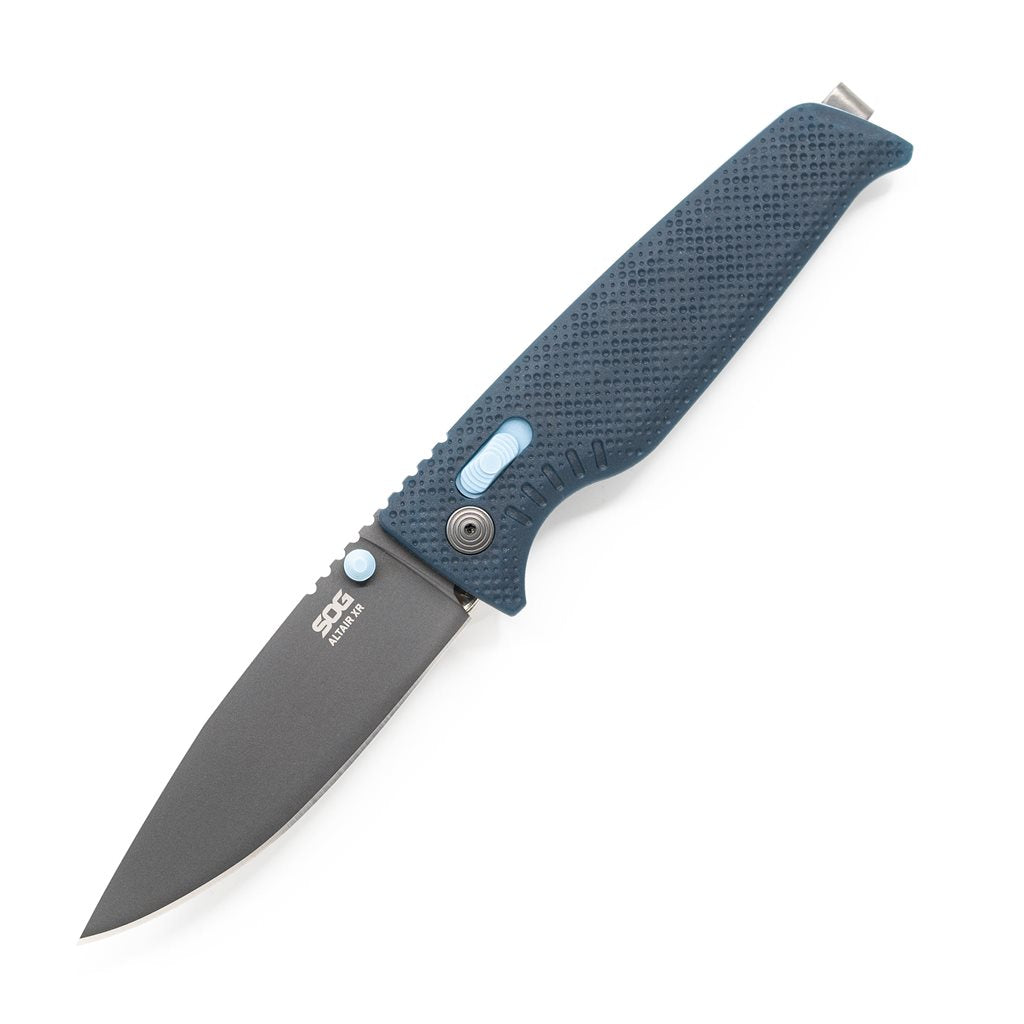 Navaja plegable ALTAIR XR Squid Ink con hoja drop point de acero CRYO 154CM y empuñadura GRN