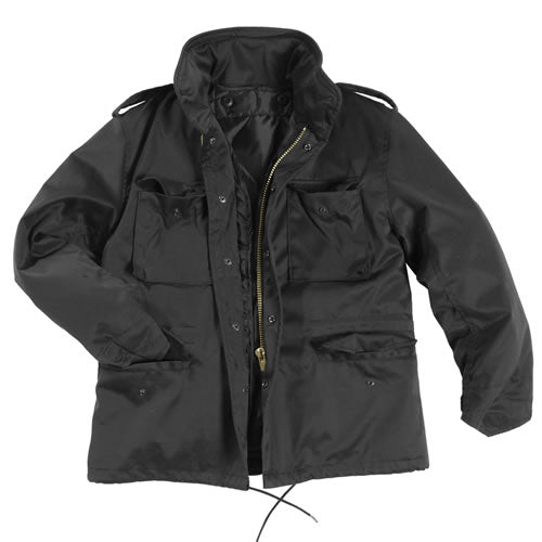 Chaqueta infantil M65 negra con forro desmontable