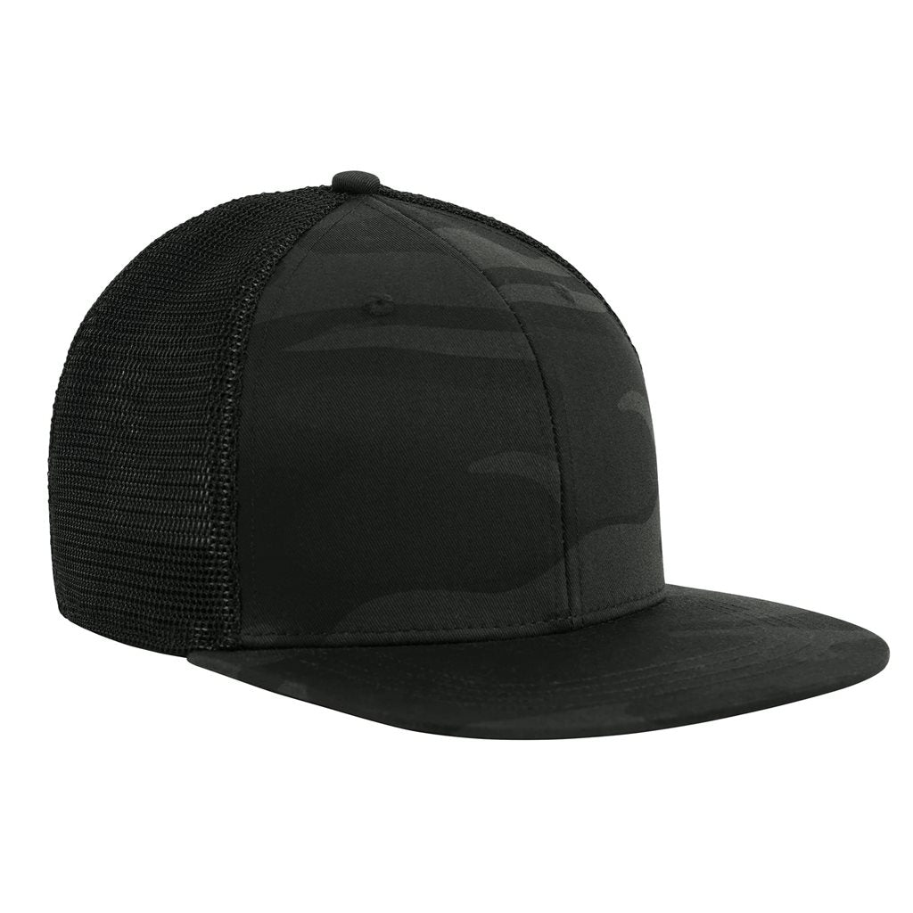 Gorra Trucker de malla con visera recta y rejilla trasera transpirable
