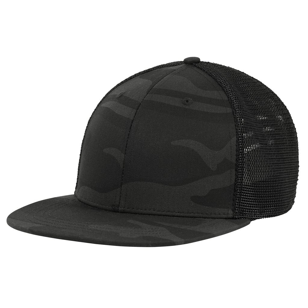 Gorra Trucker de malla con visera recta y rejilla trasera transpirable