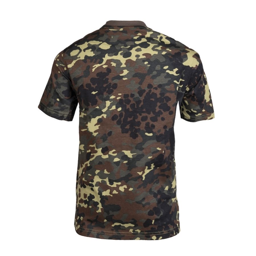 Camiseta infantil de algodón con camuflaje FLECKTARN y manga corta