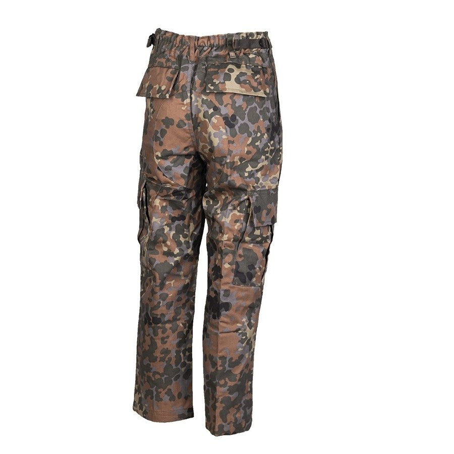 Pantalones infantiles US BDU Flecktarn con bolsillos y refuerzos en rodillas