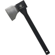 Hacha de lanzamiento BULLSEYE 45 cm con cabeza extra ancha de acero al carbono 1065