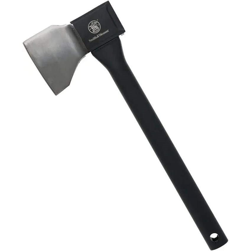 Hacha de lanzamiento BULLSEYE 45 cm con cabeza extra ancha de acero al carbono 1065