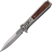 Navaja plegable UNWAVERED 1205011 con hoja tipo daga en acero inoxidable 8Cr13Mov y seguro LinerLock