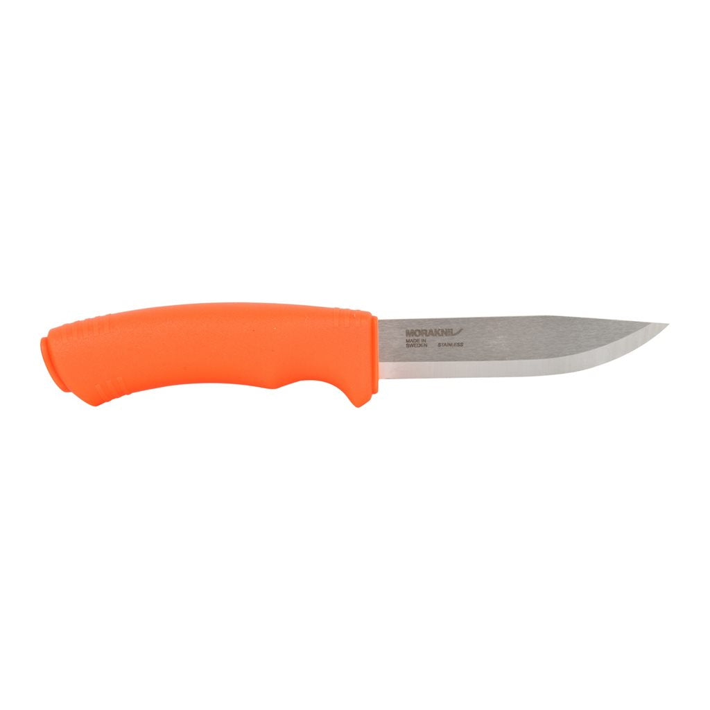 Cuchillo MORA Bushcraft Survival naranja con funda de plástico, 23,2 cm