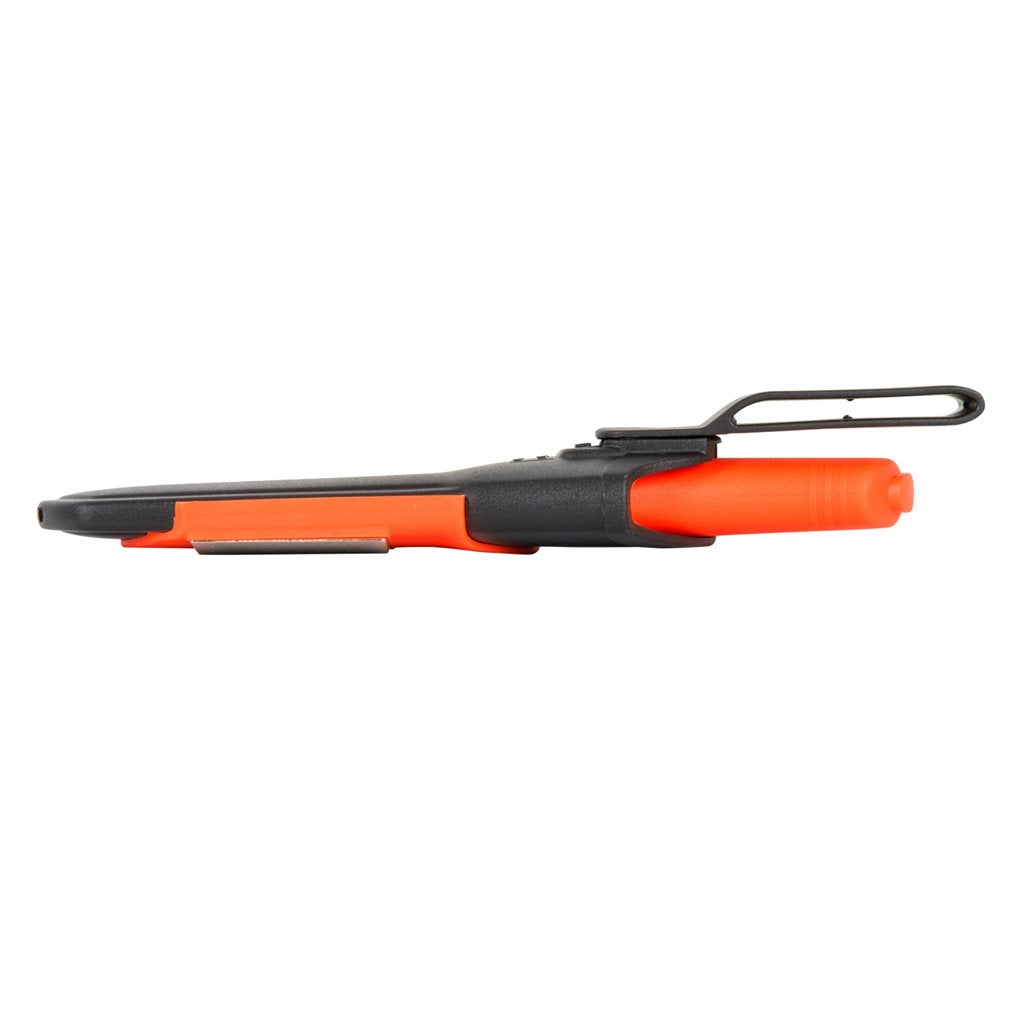 Cuchillo Mora Bushcraft Survival naranja, hoja de acero al carbono, 23,2 cm, funda plástica