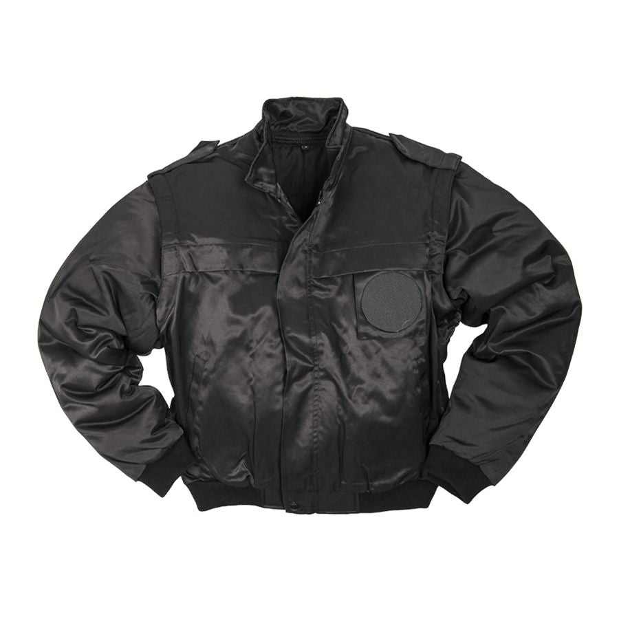 Chaqueta Security negra con mangas desmontables y forro extraíble