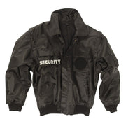 Chaqueta Security negra con mangas desmontables y forro extraíble