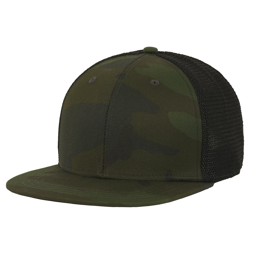 Gorra Trucker de malla con visera recta y rejilla trasera transpirable