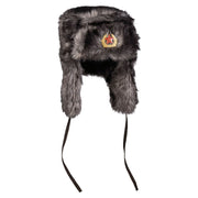 Beranice SHAPKA negro-gris, gorro ruso con pelo sintético visible en la imagen