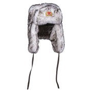 Gorro ruso SHAPKA blanco con piel sintética