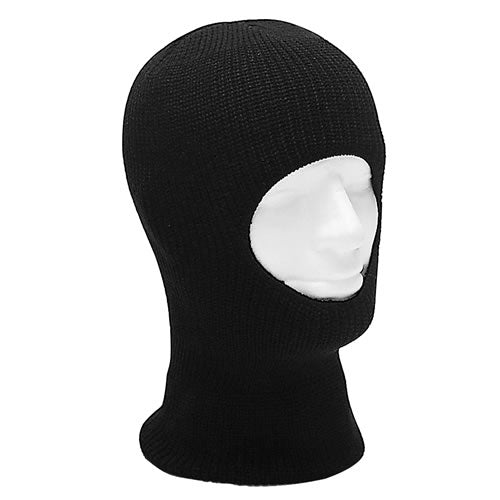 Balaclava pasamontañas tejido verde con un orificio para ojos y boca
