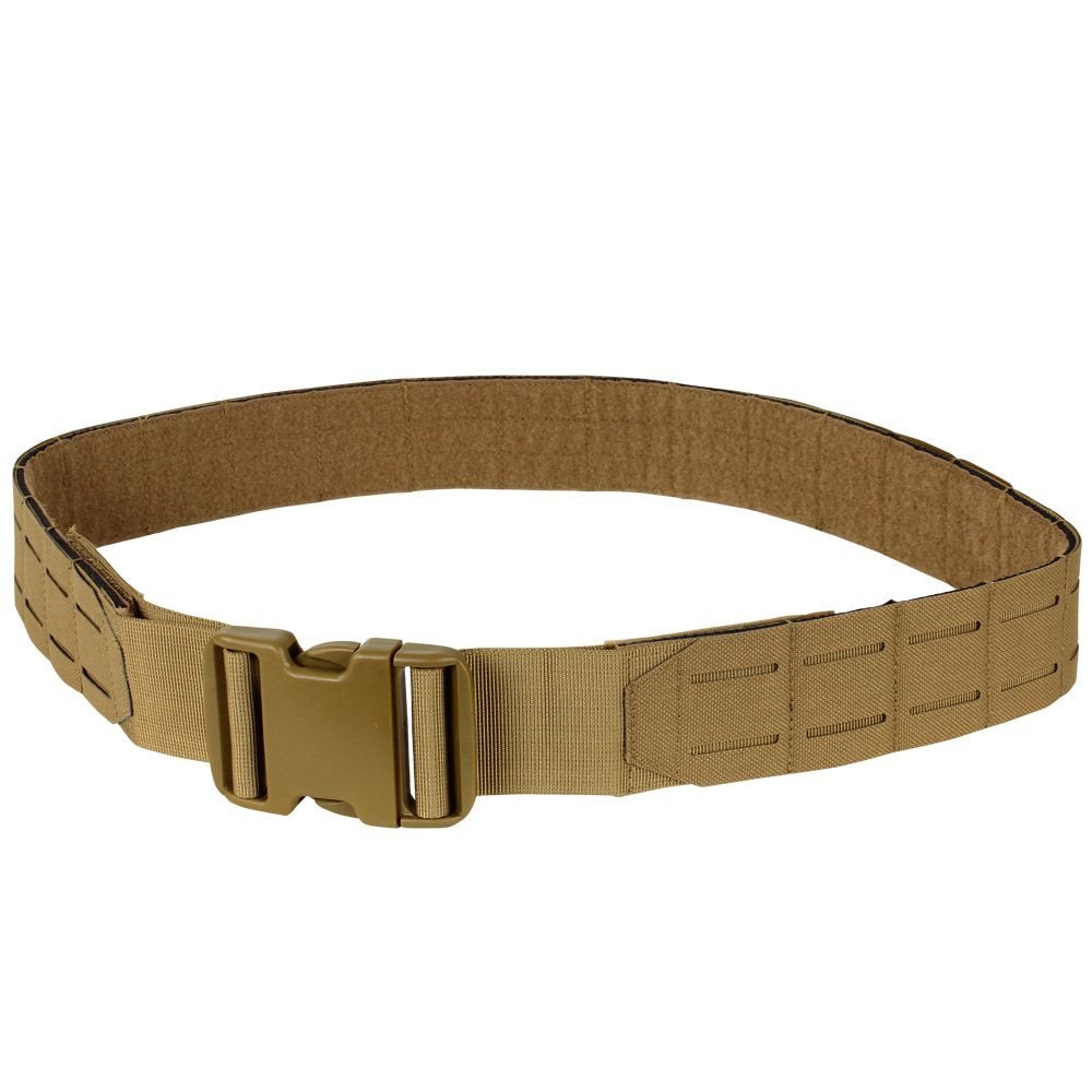 Cinturón táctico Condor Outdoor LCS color coyote, compatible MOLLE/PALS, materiales resistentes