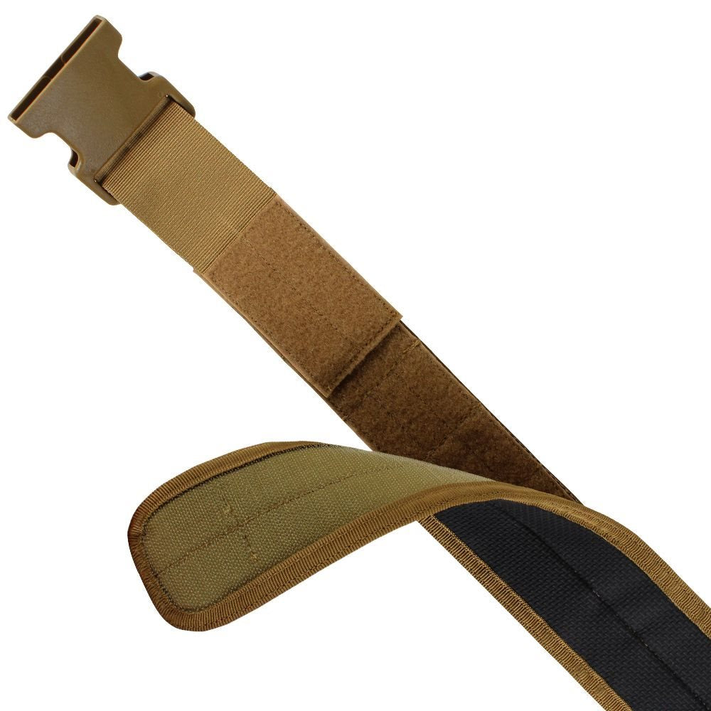 Cinturón táctico Condor Outdoor LCS color coyote, compatible MOLLE/PALS, materiales resistentes
