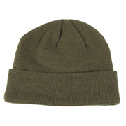 Gorro de punto fino enrollable verde 100% poliacrílico - 12133001