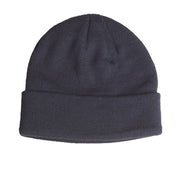 Gorro FEINSTRICK azul de punto fino, puño enrollable, 100% acrílico, talla única