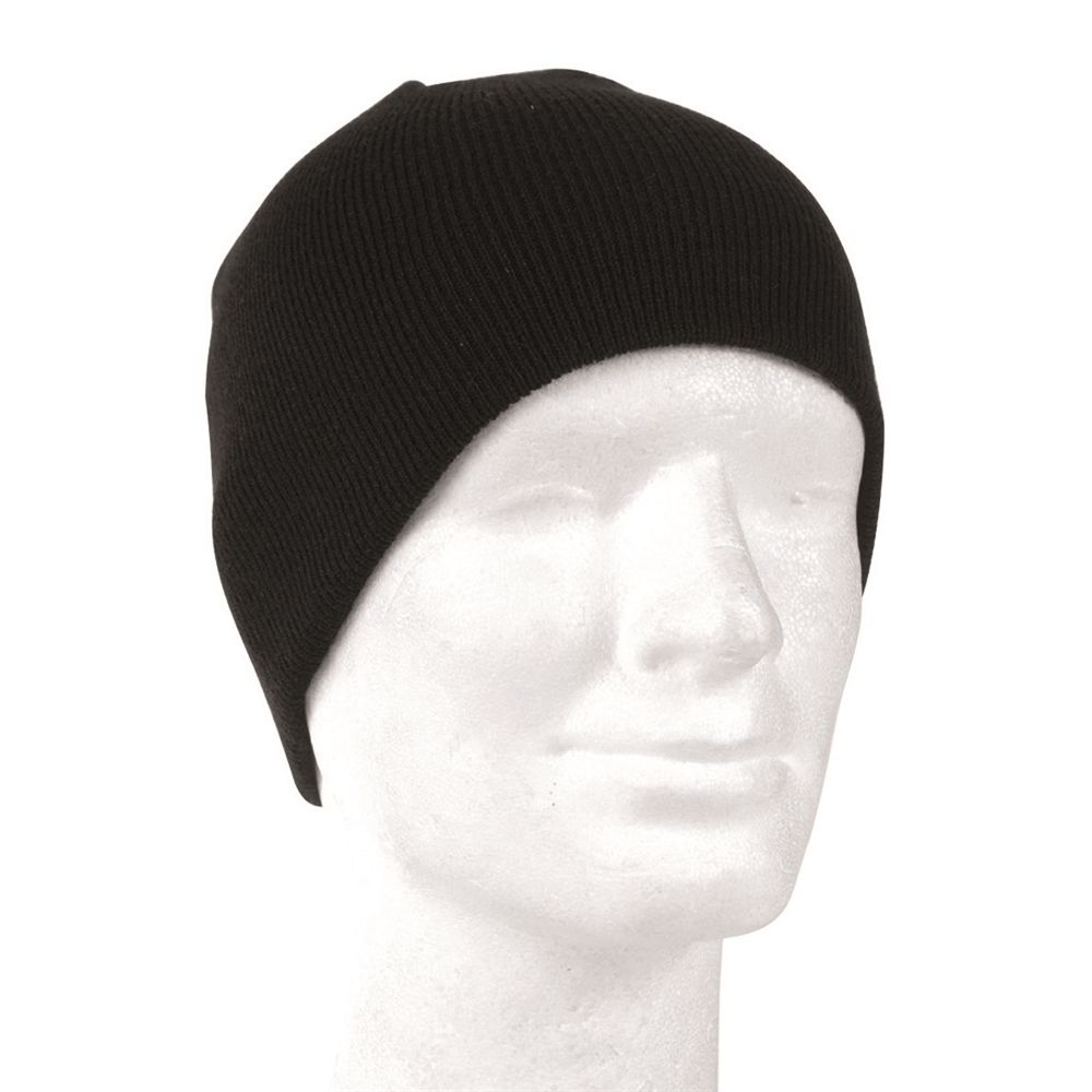 Gorro Beanie tejido poliacrílico verde, ligeramente más largo y ajustado