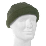 Gorro de punto tipo Honza verde para hombre, 100% algodón (borde 100% acrílico)