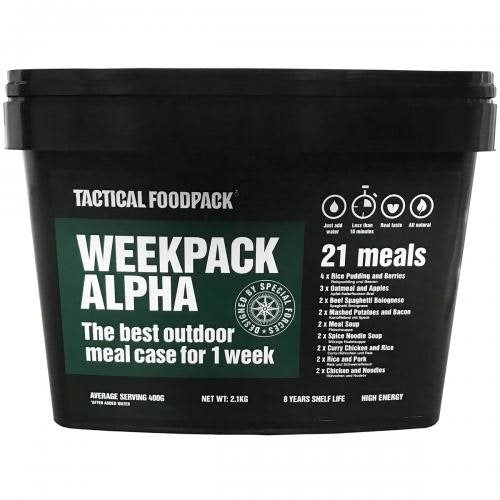 Envase Weekpack Alpha de TACTICAL FOODPACK (21 raciones)