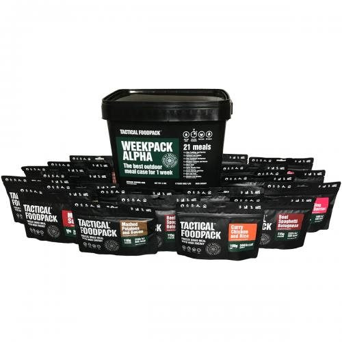 Envase Weekpack Alpha de TACTICAL FOODPACK (21 raciones)