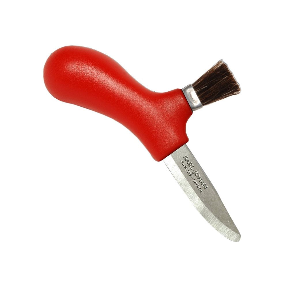 Cuchillo para setas KARL JOHAN negro con funda de plástico