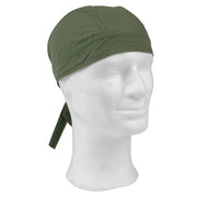 Pañuelo headwrap verde de algodón, talla universal