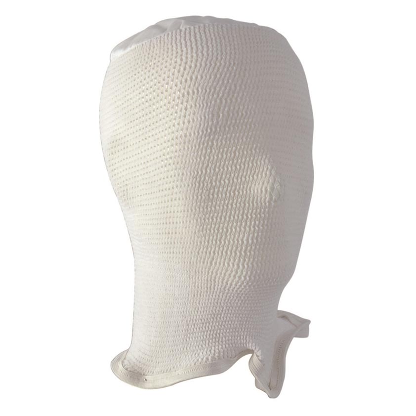 Pasamontañas SPANDO blanco camuflaje, ligero y transpirable (88% nailon, 12% goma)