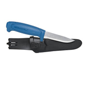Navaja fija BASIC 546 azul, hoja de acero inoxidable 12C27 con afilado escandinavo y funda de plástico