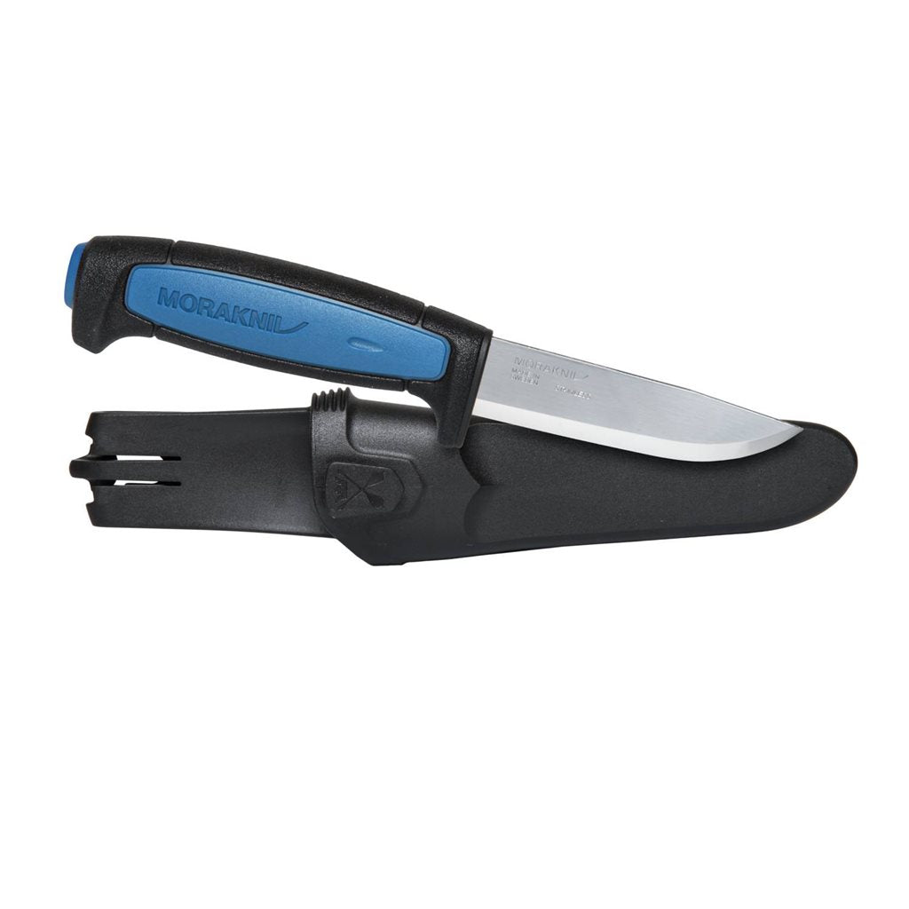 Cuchillo MORA PRO S azul con funda y hoja de acero inoxidable 12C27