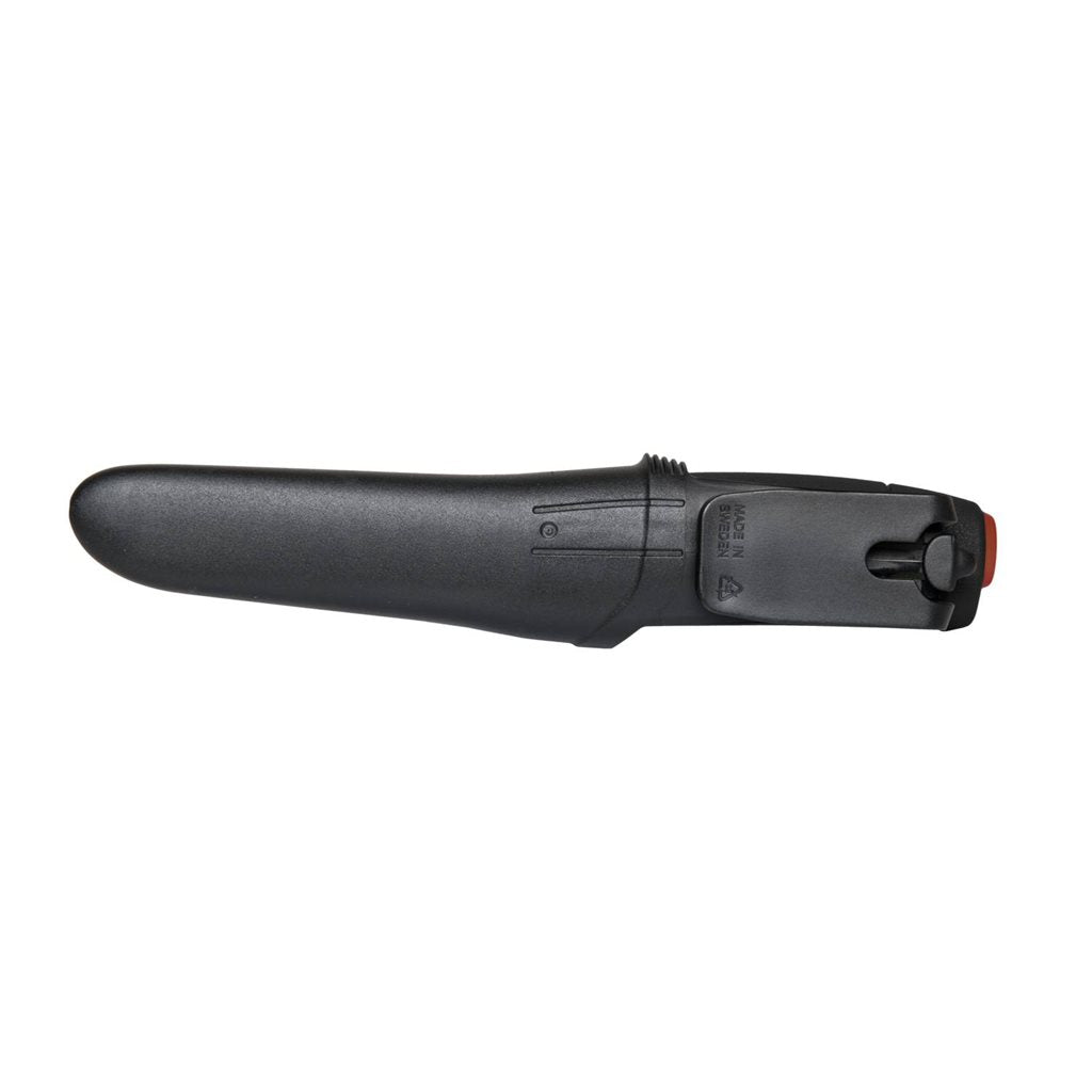 Cuchillo MORA PRO C rojo, hoja de acero al carbono, filo liso y mango ergonómico. Incluye funda
