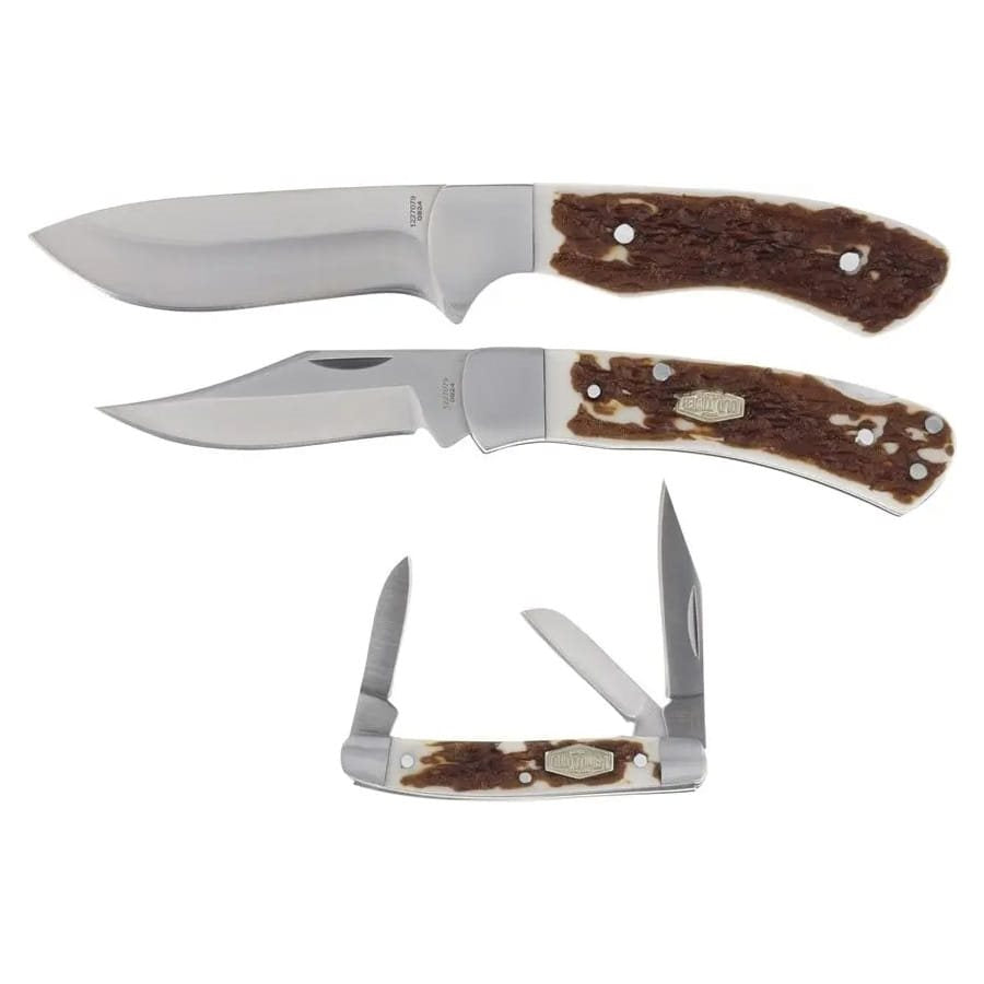 Set de 3 cuchillos UH2 en caja de regalo de acero inoxidable