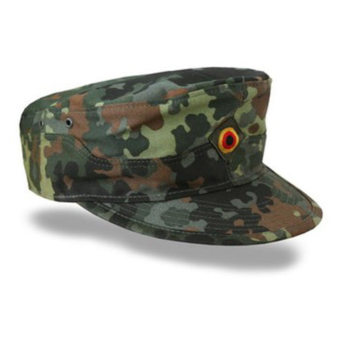 Gorra de campo BW Heer con visera en patrón FLECKTARN y bordado de kokarda