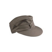 Gorra montaña M43 verde, réplica alemana de la WWII, 100% algodón (moleskin)