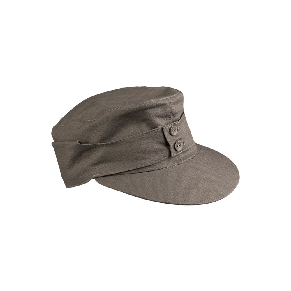 Gorra montaña M43 verde, réplica alemana de la WWII, 100% algodón (moleskin)