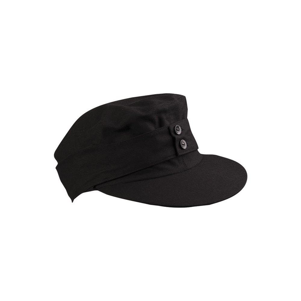 Réplica de gorra de montaña M43 negra, 100% algodón (moleskin), usada por unidades de montaña en la WWII