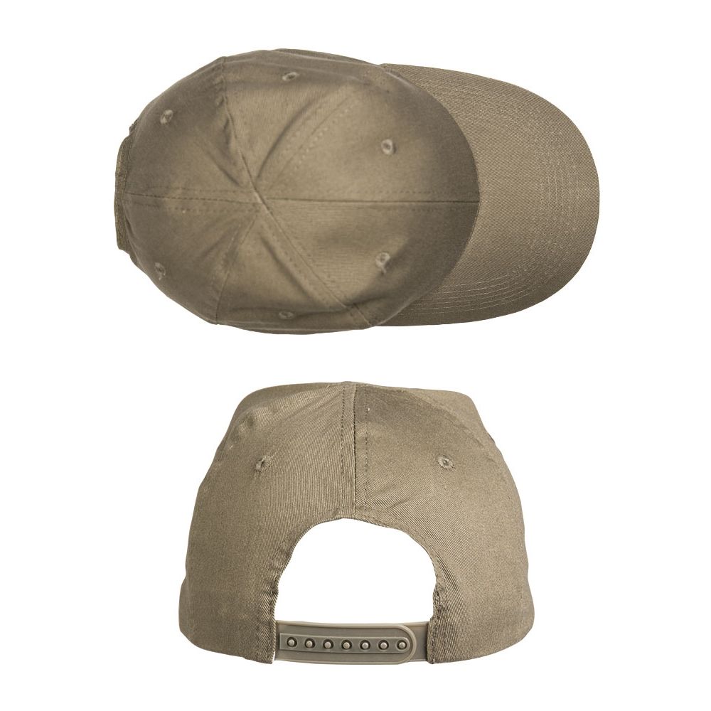 Gorra de béisbol verde MIL-TEC con visera grande y cierre ajustable