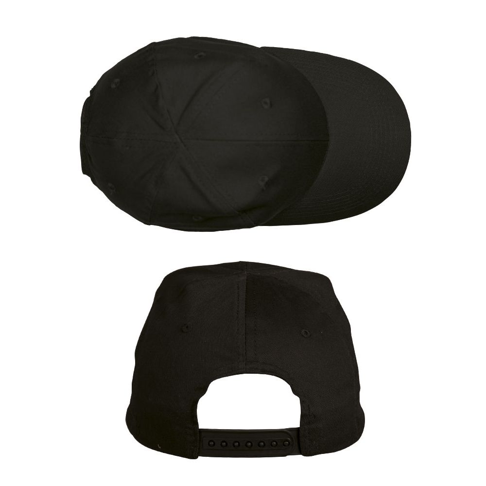 Gorra de beisbol negra MIL-TEC con visera grande y ajuste mediante correa