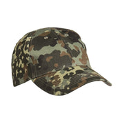 Gorra de béisbol de algodón con gran visera en camuflaje Flecktarn
