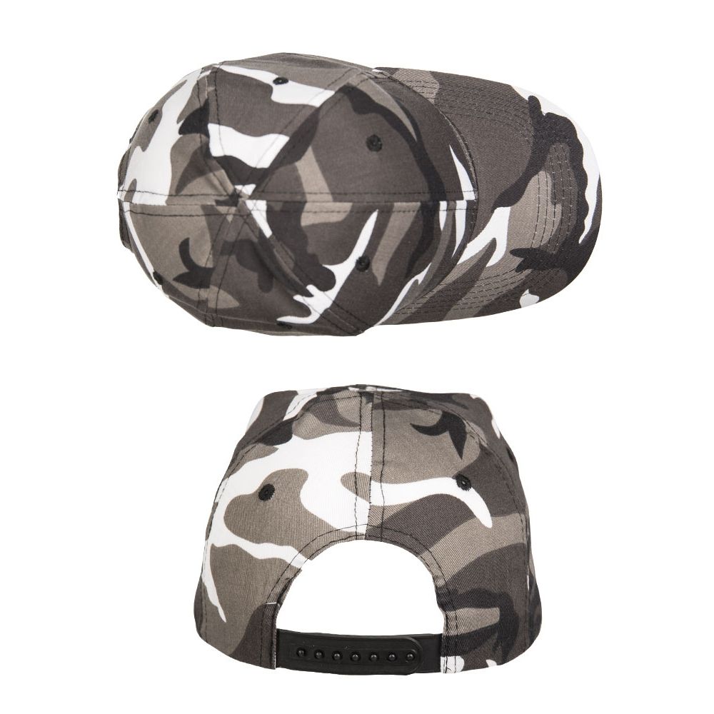 Gorra de béisbol Woodland Mil-Tec de algodón ajustable