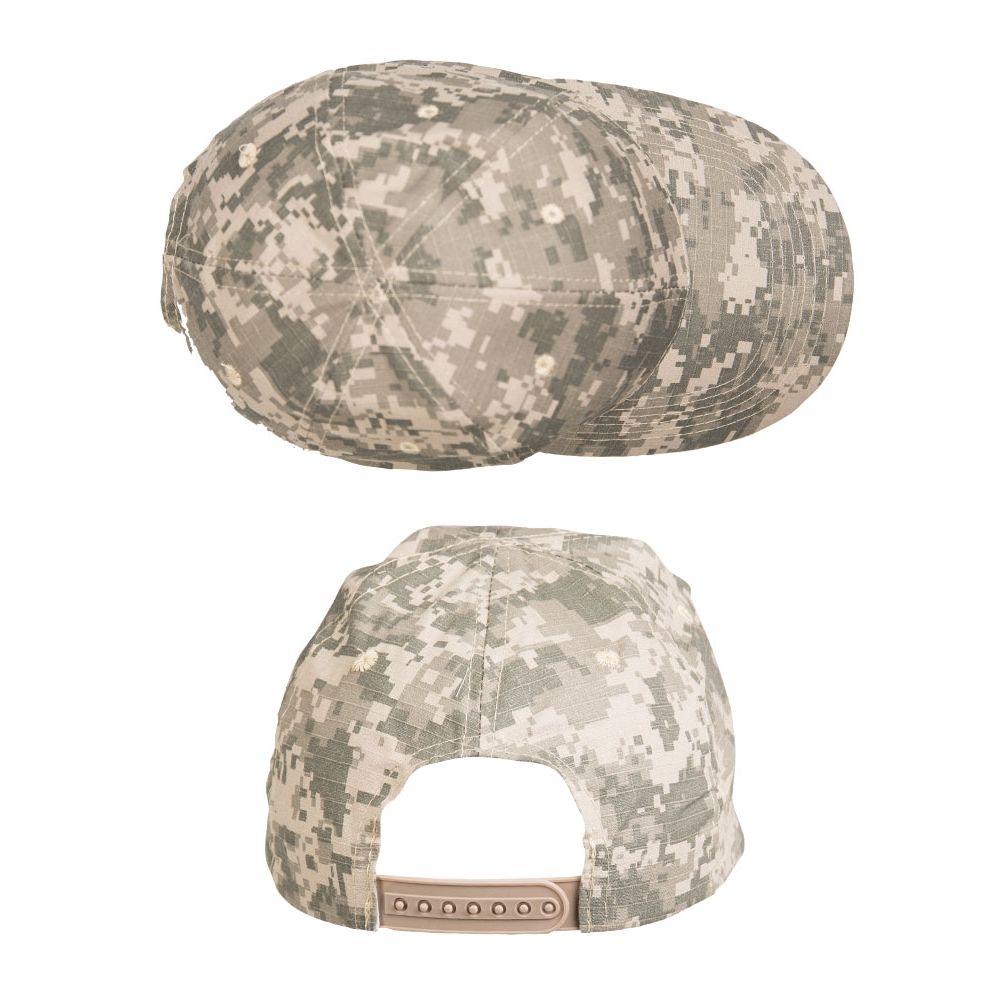 Gorra baseball ACU DIGITAL rip-stop con visera grande, tejido resistente y ajustable