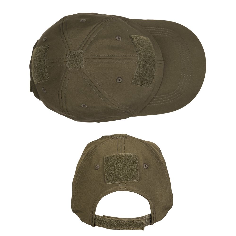 Gorra baseball forrada Softshell Fleece verde, táctica