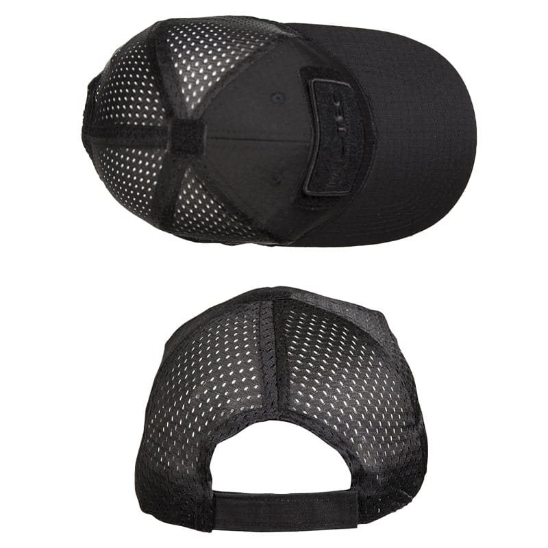 Gorra de béisbol con rejilla verde en rip-stop, visera ancha y paneles VELCRO