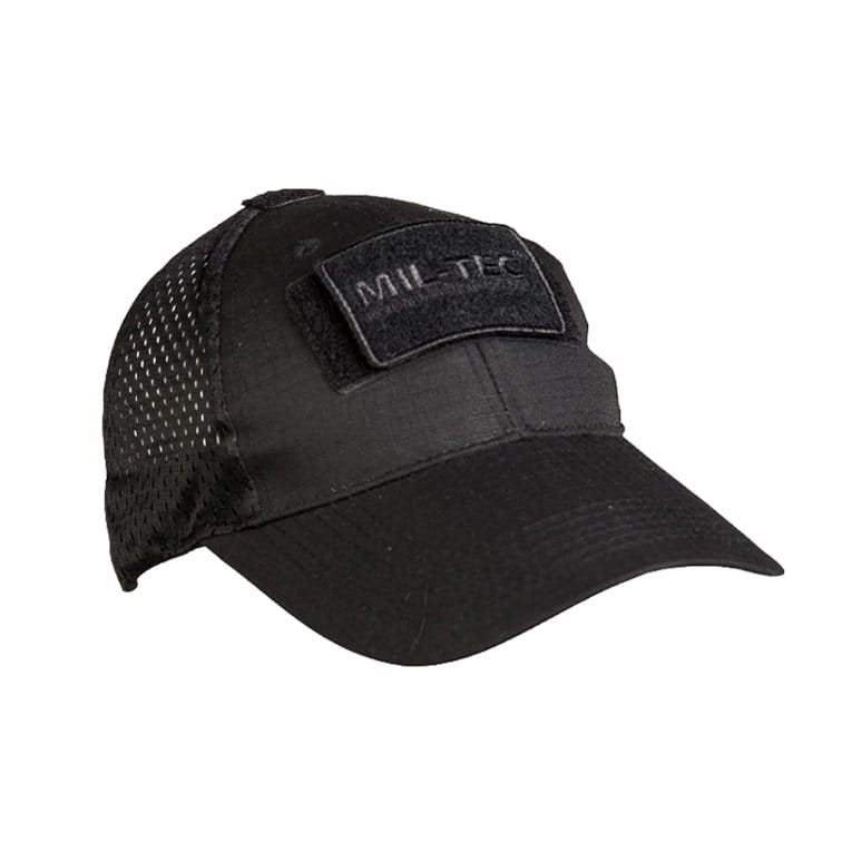 Gorra de béisbol con rejilla verde en rip-stop, visera ancha y paneles VELCRO
