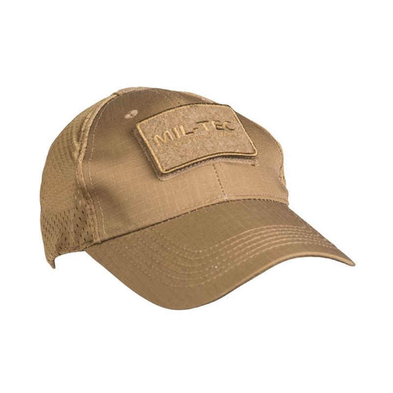 Gorra de béisbol con rejilla verde en rip-stop, visera ancha y paneles VELCRO