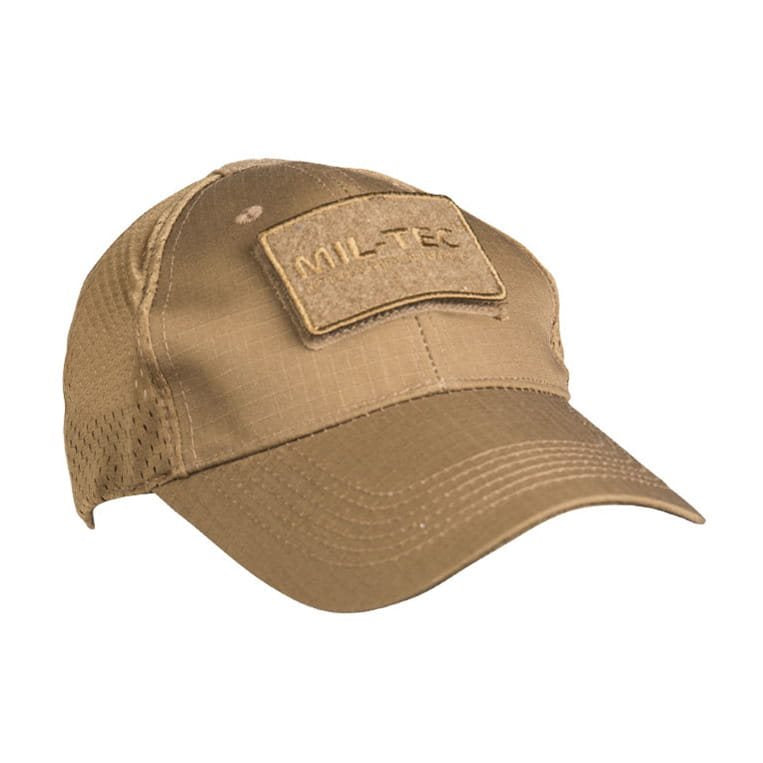Gorra de béisbol con rejilla verde en rip-stop, visera ancha y paneles VELCRO