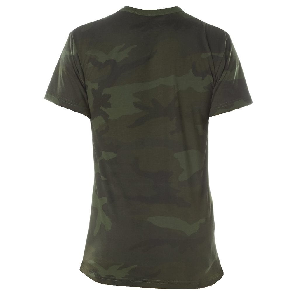 Camiseta funcional larga con evacuación de humedad Dry en camuflaje Midnight Woodland Camo