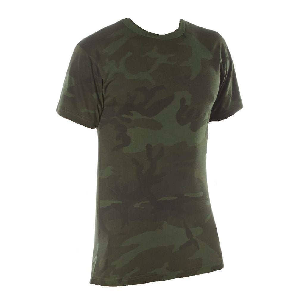 Camiseta funcional larga con evacuación de humedad Dry en camuflaje Midnight Woodland Camo